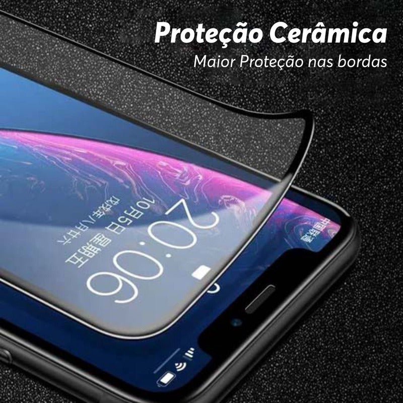 Película 9d Cerâmica iPhone 15 11 Pro Max X 13 Xr 6 7 8 Plus