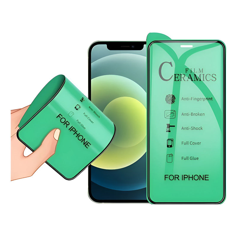 Película 9d Cerâmica iPhone 15 11 Pro Max X 13 Xr 6 7 8 Plus