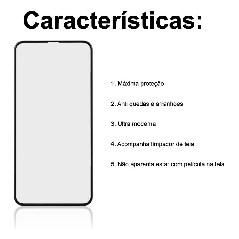 Película 9d Cerâmica iPhone 15 11 Pro Max X 13 Xr 6 7 8 Plus
