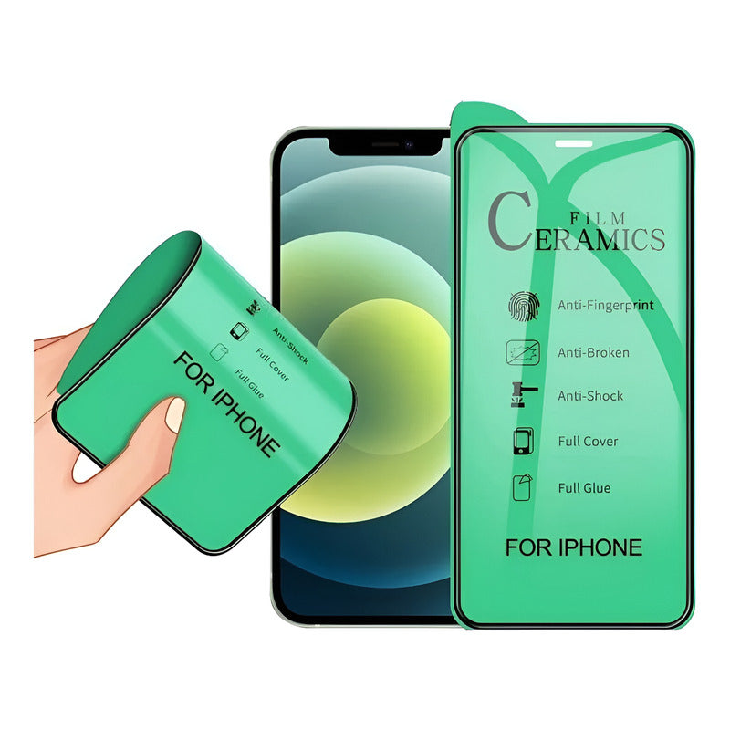 Película 9d Cerâmica iPhone 15 11 Pro Max X 13 Xr 6 7 8 Plus
