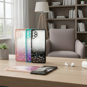 Capa Glitter Luxo Brilho Feminina Para A10 A20 A22 A30 Galax