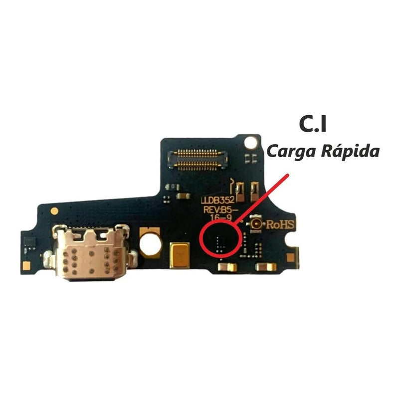 Placa Conector De Carga Turbo Compatível Moto One Xt1941
