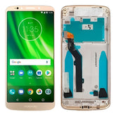 Tela Display Compatível G6 Play Nac C/ Aro Dourado Ori
