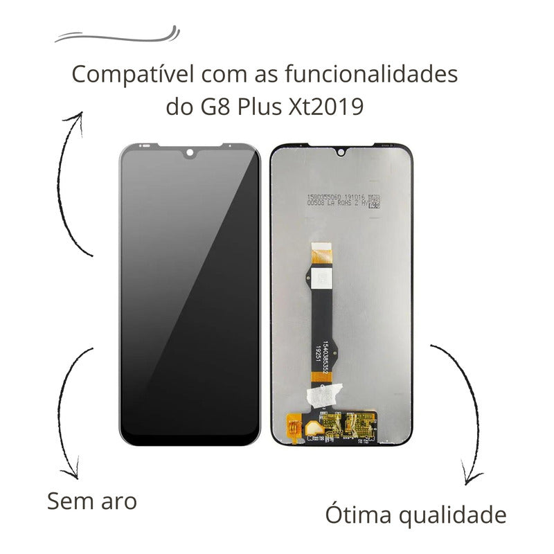 Tela Frontal Touch Display Moto G8 Plus Xt2019 Ori Chi