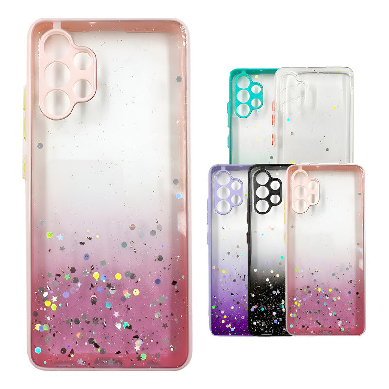 Capa Glitter Luxo Brilho Feminina Para A10 A20 A22 A30 Galax