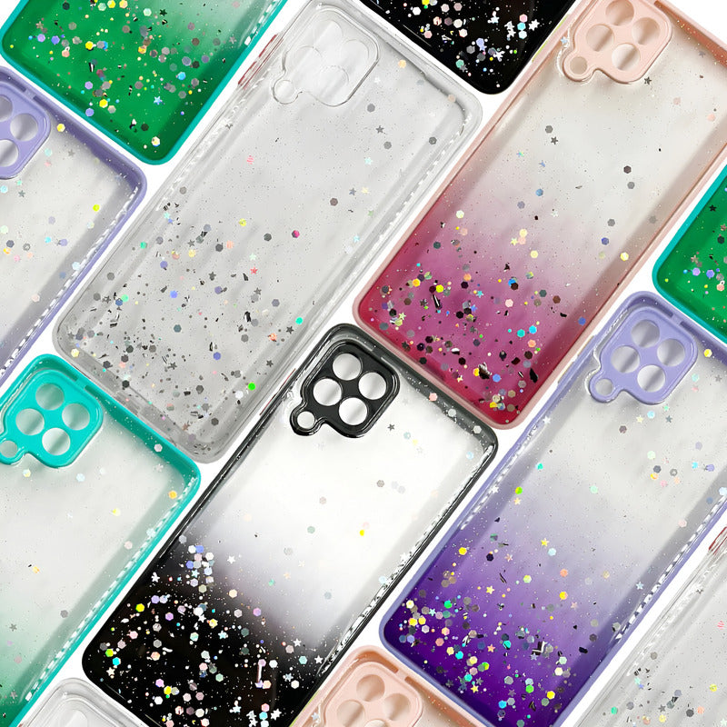Capa Glitter Luxo Brilho Feminina Para A10 A20 A22 A30 Galax