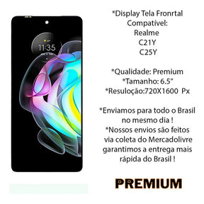 Frontal Display Tela Compatível Realme C21y C25y Rmx3261  Or