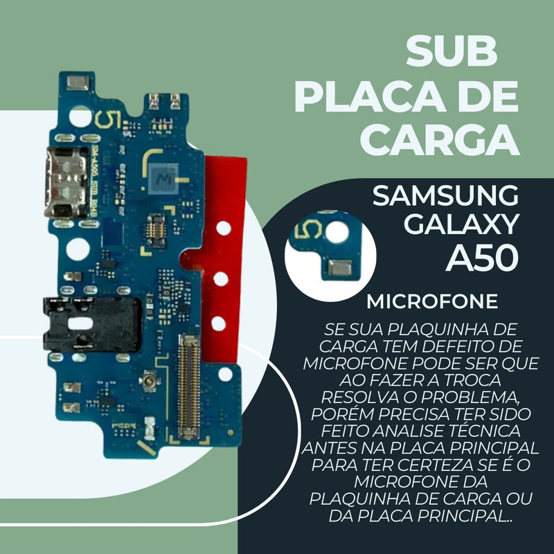 Sub Placa Placa Plaquinha Antena De Carga Sam A50 - Novo