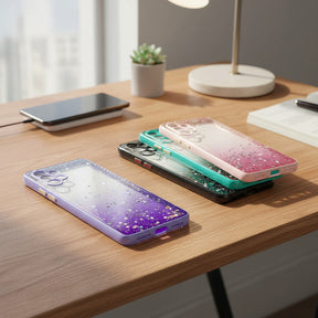 Capa Glitter Luxo Brilho Feminina Para A10 A20 A22 A30 Galax