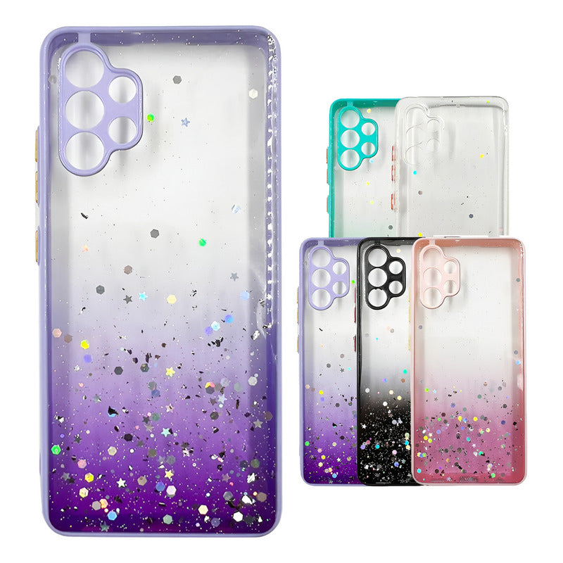 Capa Glitter Luxo Brilho Feminina Para A10 A20 A22 A30 Galax