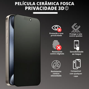 Capa Capinha + Película Fosca Anti Sp P/ iPhone XR Ao 15 Max