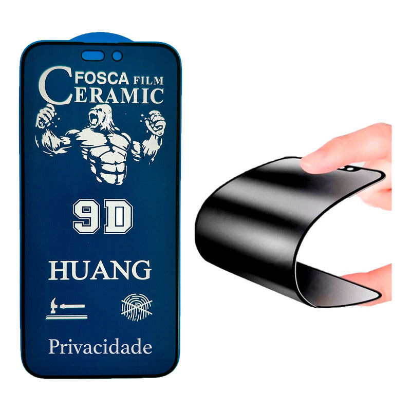 Película Privacidade Ceramica Fosca Para iPhone - Não Quebra