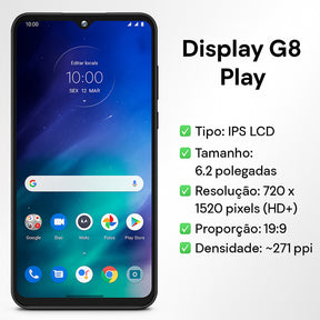 Tela Frontal Display Compatível Moto G8play One Macro Xt2016