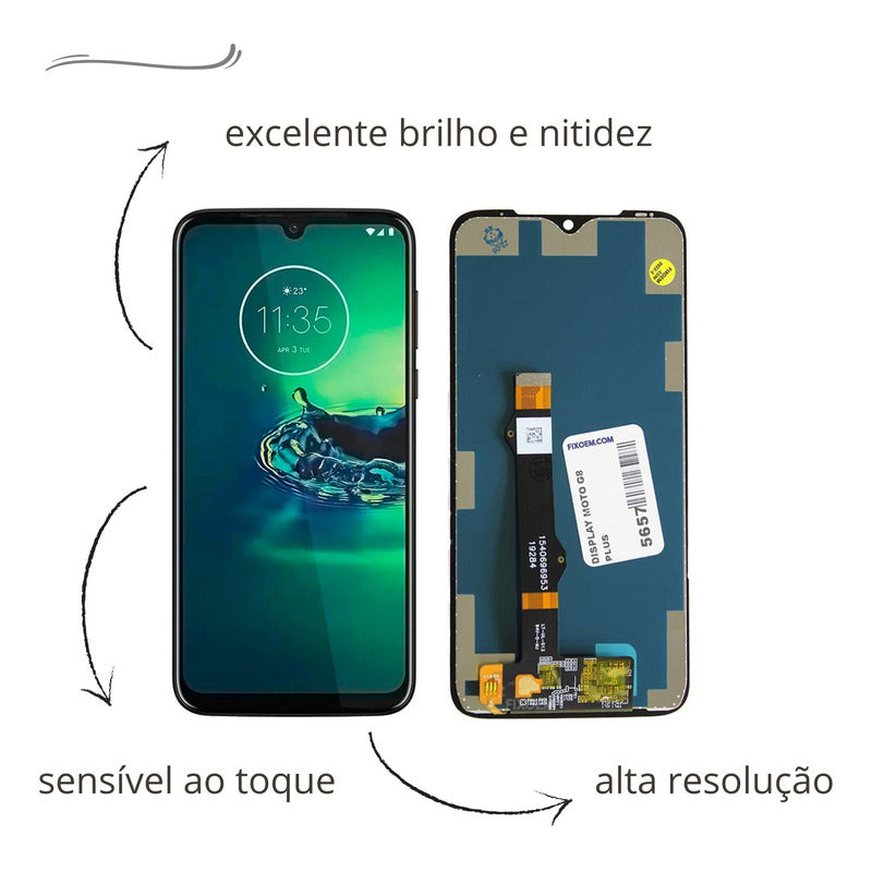 Tela Frontal Touch Display Moto G8 Plus Xt2019 Ori Chi
