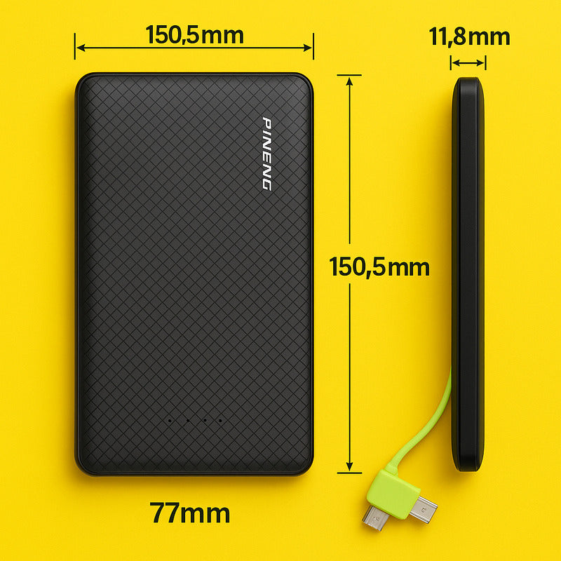 Kit 5 Power Bank Carga Rápida Pineng Portátil 5000mah Tipo C