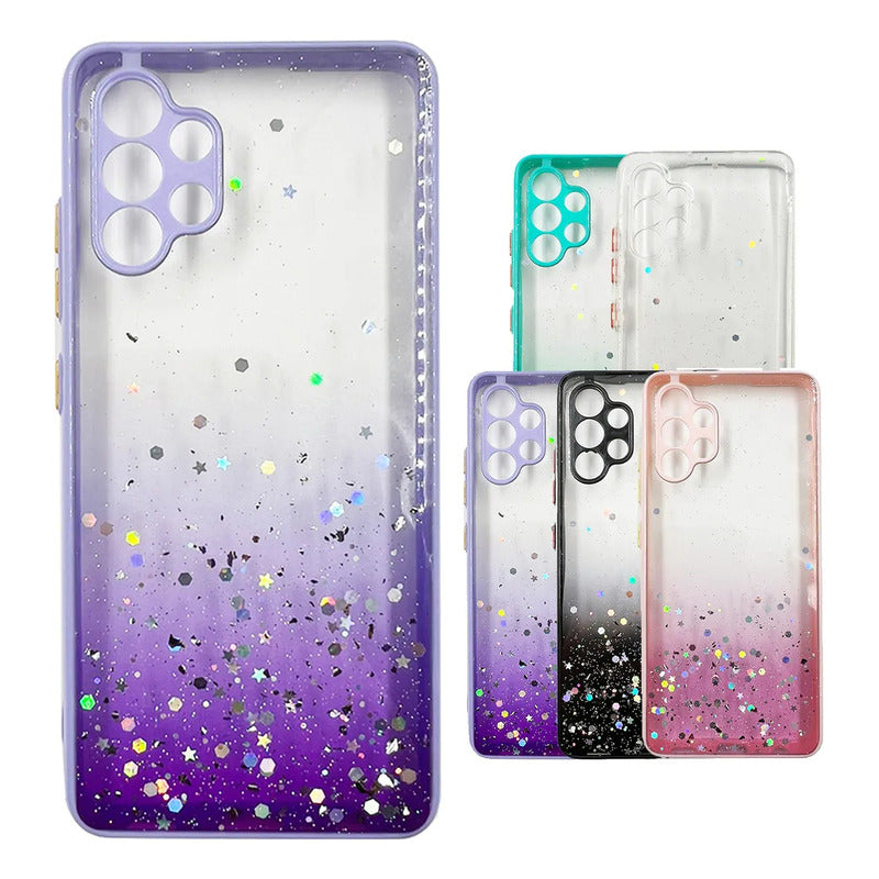 Capa Glitter Luxo Brilho Feminina Para A10 A20 A22 A30 Galax
