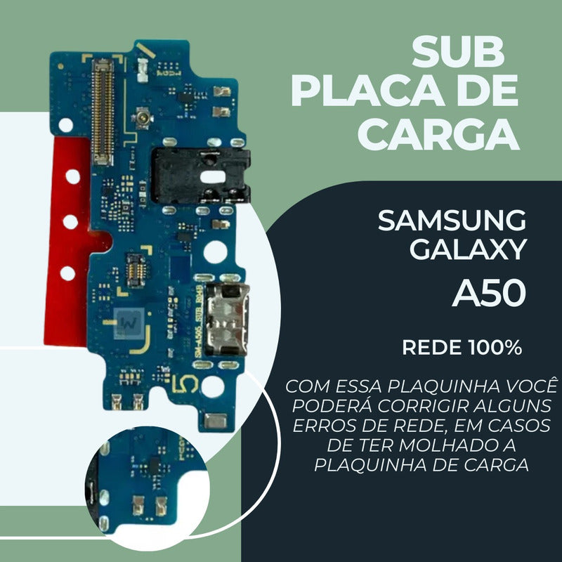 Sub Placa Placa Plaquinha Antena De Carga Sam A50 - Novo